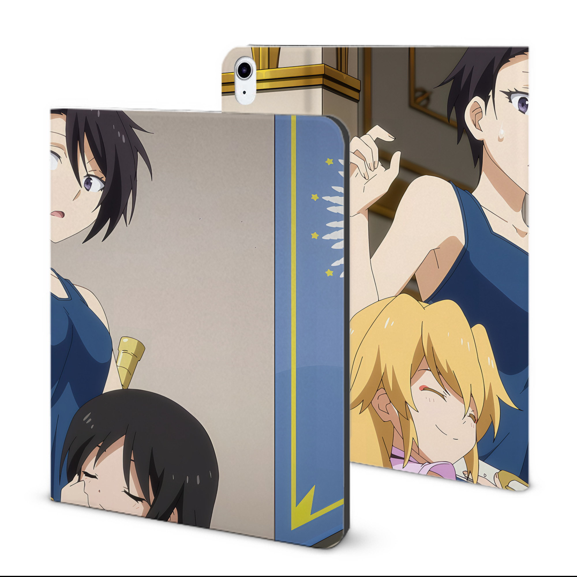 （画像用） 転スラ Regarding Reincarnated to Slime IPad ケース ブック型 PUレザー TPU 耐衝撃 軽量 薄型 ペン収納なし 全面保護 IPad 各モデル対応